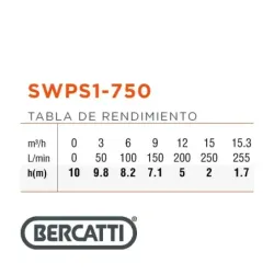 Bomba Piscina SWPS1-750 BERCATTI | Vielco